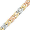 Thumbnail Image 0 of Stampato Chain Link Bracelet in 10K Tri-Tone Gold - 7.25"