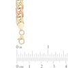 Thumbnail Image 1 of Stampato Chain Link Bracelet in 10K Tri-Tone Gold - 7.25"