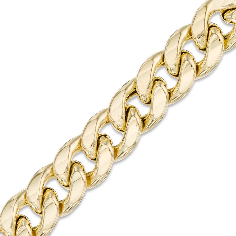 Men's 9.2mm Curb Chain Bracelet in 10K Gold - 8.5"