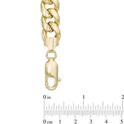 Men's 9.2mm Curb Chain Bracelet in 10K Gold - 8.5"