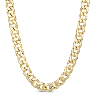 Men's 7.8mm Curb Chain Necklace in 10K Gold - 22"