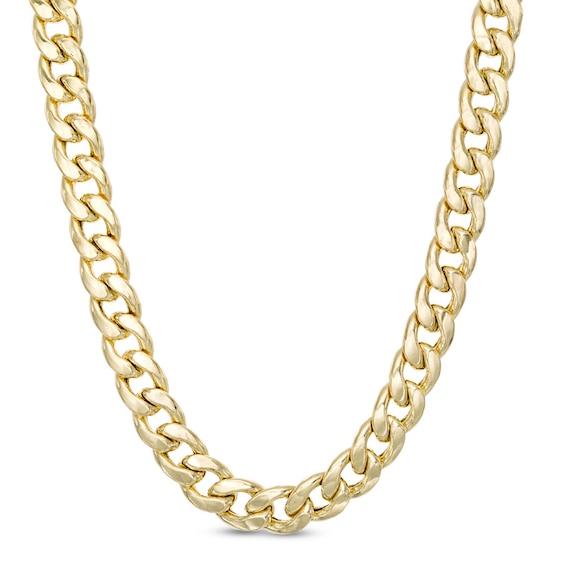 Men's 7.8mm Curb Chain Necklace in 10K Gold - 22"