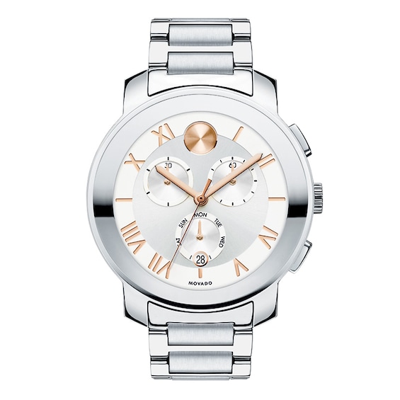 Ladies' Movado Bold® Chronograph Watch with Silver Dial (Model: 3600205)