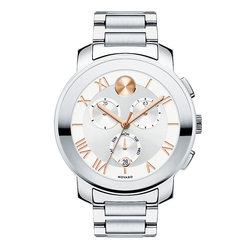 Ladies' Movado Bold® Chronograph Watch with Silver Dial (Model: 3600205)|Peoples Jewellers