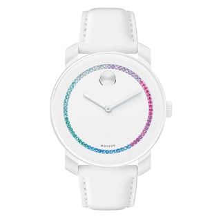 Ladies' Movado Bold® Multi-Colour Crystal Watch with White Dial (Model: 3600180)