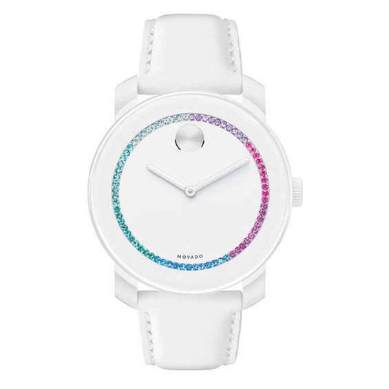 all white movado watch