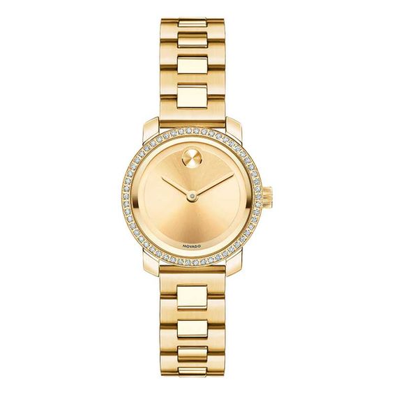 Ladies' Movado Bold® Diamond Accent Gold-Tone Watch (Model: 3600215)