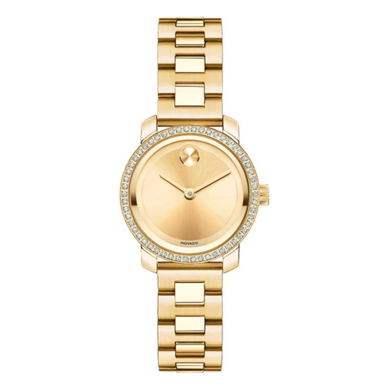 Main Image 1 of Ladies' Movado Bold® Diamond Accent Gold-Tone Watch (Model: 3600215)