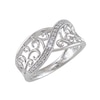 0.10 CT. T.W. Diamond Scroll Ring in Sterling Silver