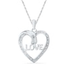 Thumbnail Image 0 of Diamond Accent Heart with "LOVE" Pendant in Sterling SIlver