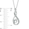 Diamond Accent Double Infinity Pendant in Sterling Silver