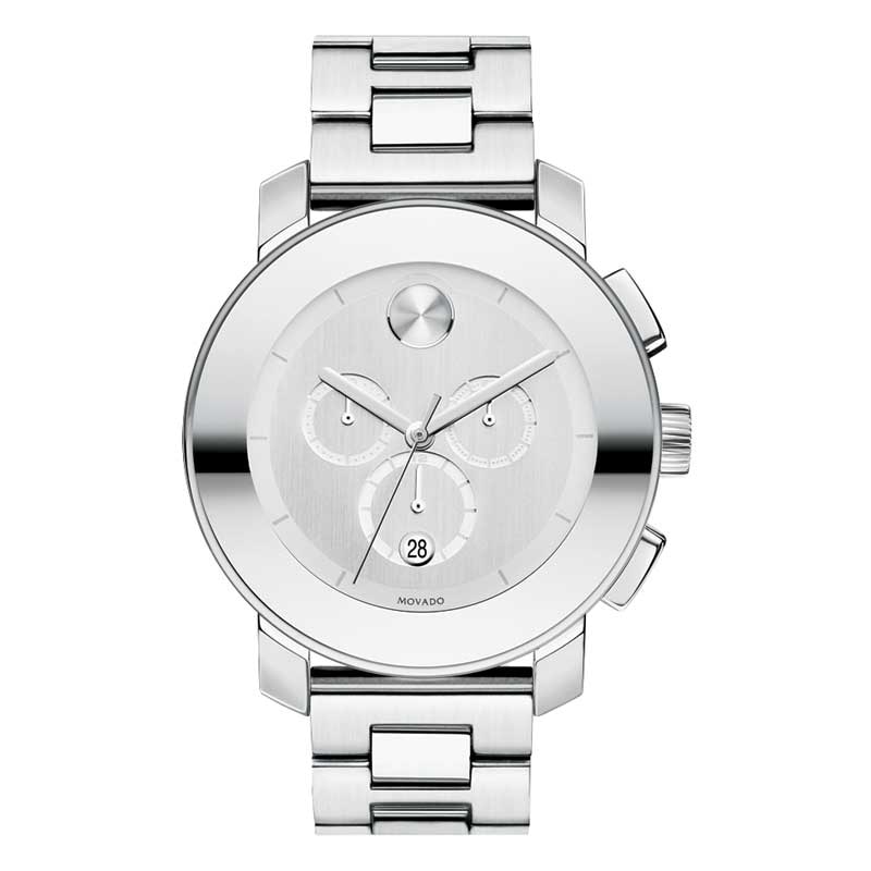 Men's Movado Bold® Chronograph Watch with Silver-Tone Dial (Model: 3600147)