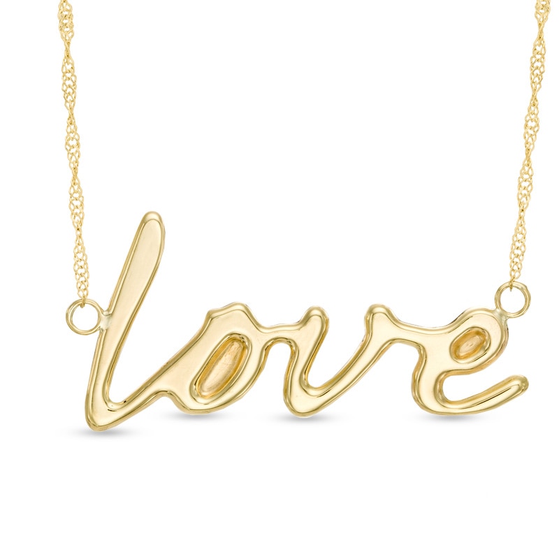 LOVE Necklace in 10K Gold - 17"|Peoples Jewellers