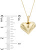 Thumbnail Image 1 of Puff Heart Pendant in 10K Gold - 17"