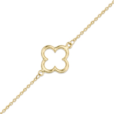 Clover Bracelet in 10K Gold - 7.5"