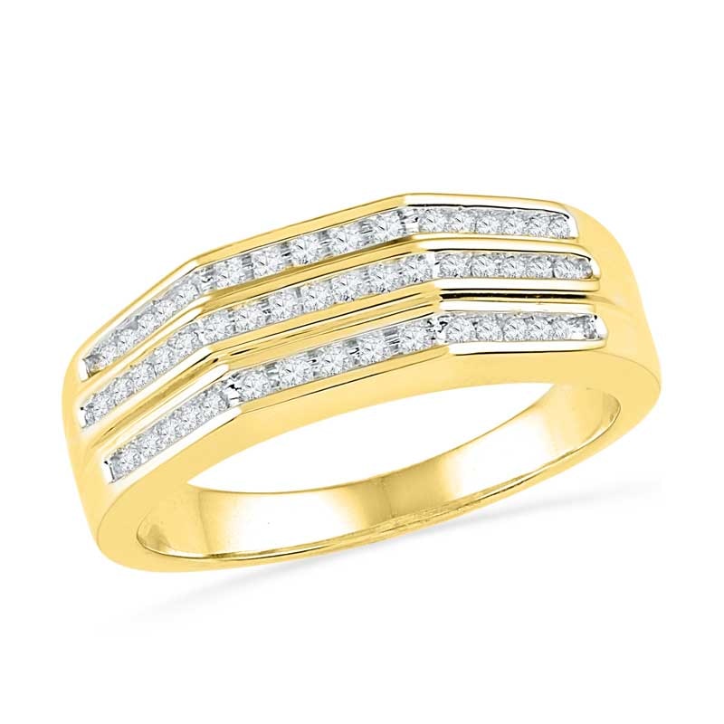Men's 0.25 CT. T.W. Diamond Wedding Band in 10K Gold|Peoples Jewellers