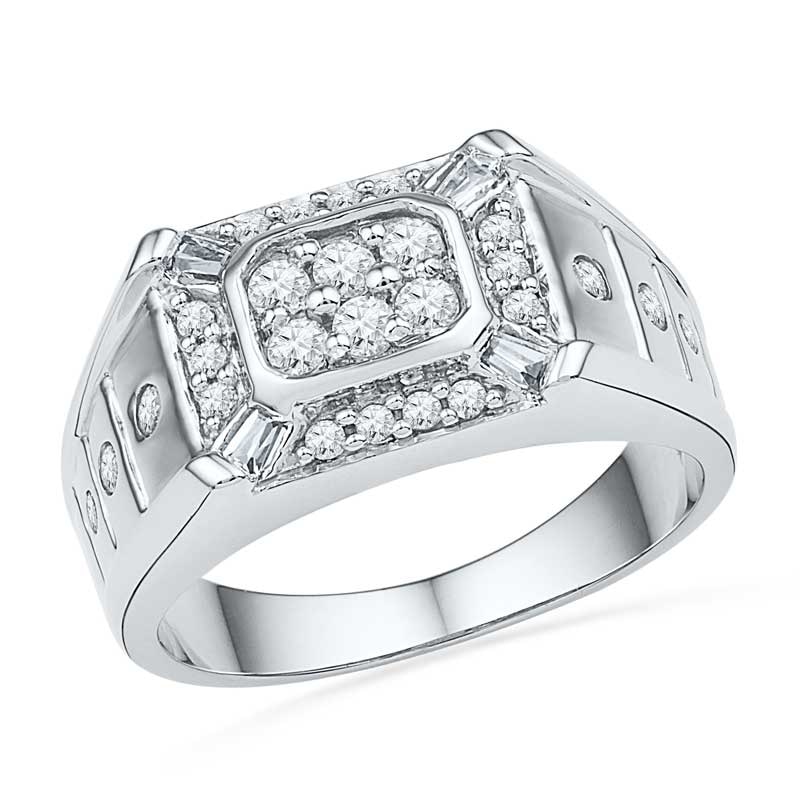 Men's 0.63 CT. T.W. Diamond Ring in 10K White Gold | Peoples Jewellers