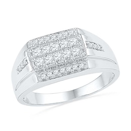 Men's 0.50 CT. T.W. Diamond Ring in 10K White Gold