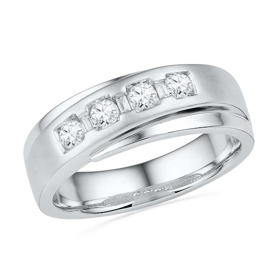 Men's 0.33 CT. T.W. Diamond Ring in 10K White Gold