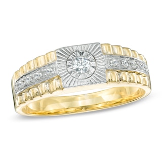 Men's 0.16 CT. T.W. Diamond Ring in 10K Gold