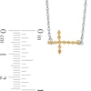 Thumbnail Image 2 of Citrine Sideways Cross Necklace in Sterling Silver