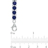 Thumbnail Image 1 of Lab-Created Blue Sapphire Tennis Bracelet in Sterling Silver - 7.5"