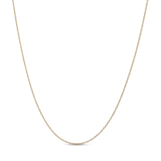 0.76mm Rope Chain Necklace in Solid 14K Gold - 18"