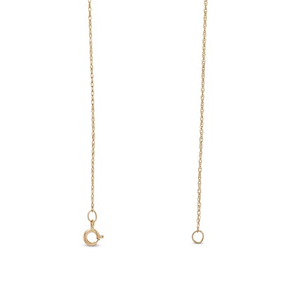 0.76mm Rope Chain Necklace in Solid 14K Gold - 18"