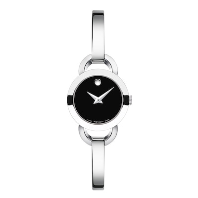 Ladies' Movado Rondiro® Bangle Watch with Black Museum® Dial (Model