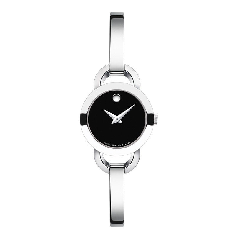 Ladies' Movado Rondiro® Bangle Watch with Black Museum® Dial (Model: 0606796)