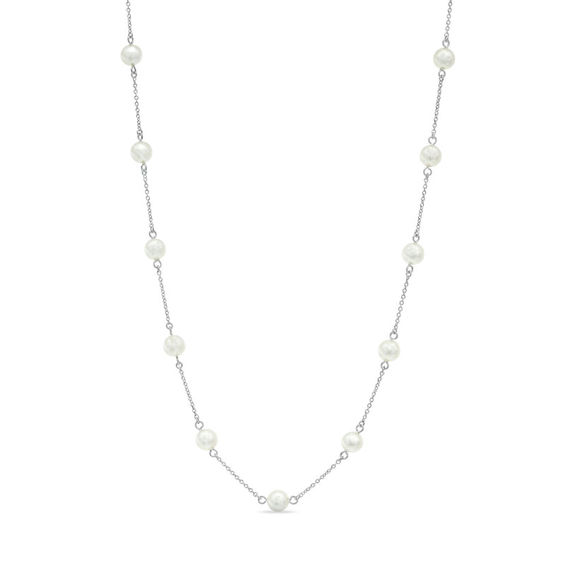 Blue Lagoon® by Mikimoto 5.0mm Akoya Cultured Pearl Necklace in 14K White Gold