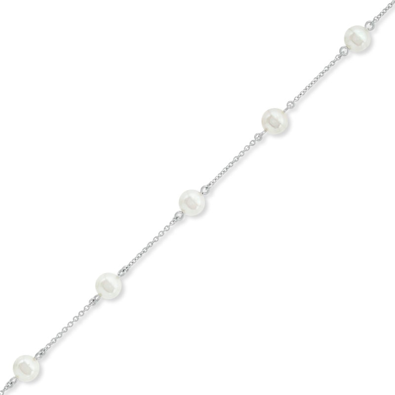 Blue Lagoon® by Mikimoto 5.0mm Akoya Cultured Pearl Bracelet in 14K White Gold|Peoples Jewellers