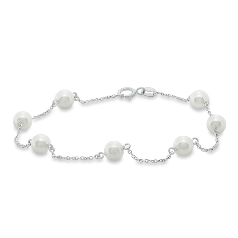 Blue Lagoon® by Mikimoto 5.0mm Akoya Cultured Pearl Bracelet in 14K White Gold