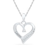 Thumbnail Image 0 of Diamond Accent Heart Pendant in Sterling Silver (6 Characters)