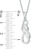 0.05 CT. T.W. Diamond Multi-Row Infinity Pendant in Sterling Silver