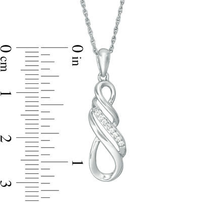 0.05 CT. T.W. Diamond Multi-Row Infinity Pendant in Sterling Silver