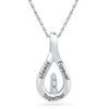 Thumbnail Image 0 of Diamond Accent Loop Pendant in Sterling Silver (3 Lines)