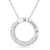 Thumbnail Image 0 of Diamond Accent Circle Pendant in 10K White Gold (9 Characters)