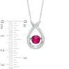 Thumbnail Image 1 of Unstoppable Love™ 6.0mm Lab-Created Ruby Pendant in Sterling Silver