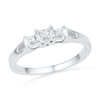 Thumbnail Image 0 of 0.13 CT. T.W. Diamond Three Stone Promise Ring in 10K White Gold