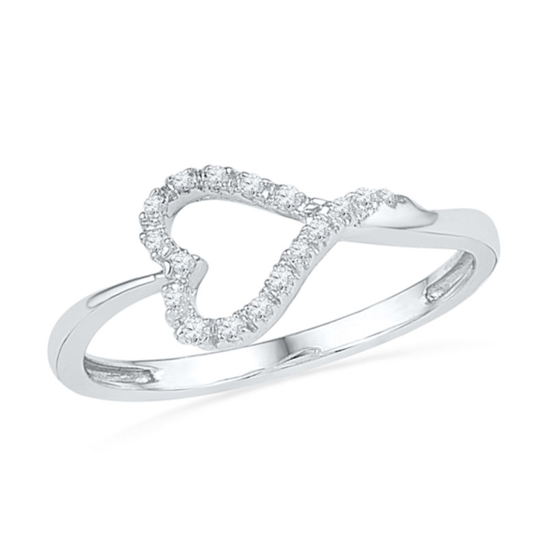 Sideways on sale heart ring