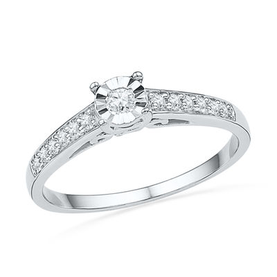 0.20 CT. T.W. Diamond Promise Ring in 10K White Gold