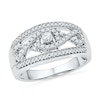 0.40 CT. T.W. Diamond Centre Braid Band in 10K White Gold