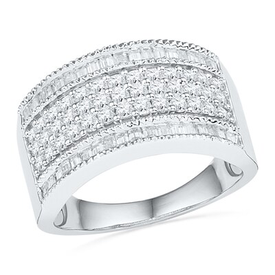 1.00 CT. T.W. Diamond Multi-Row Band in 10K White Gold