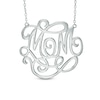 Thumbnail Image 0 of Script Monogram "Mom" Necklace in Sterling Silver