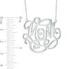 Thumbnail Image 1 of Script Monogram "Mom" Necklace in Sterling Silver