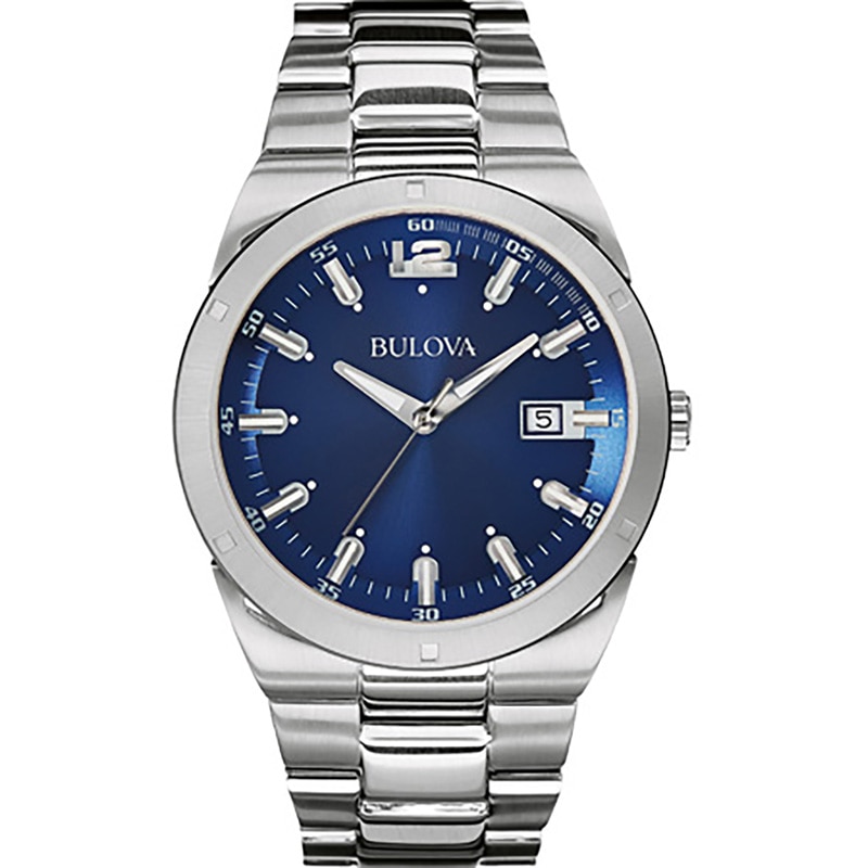 Men's Bulova Classic Watch with Blue Dial (Model: 96B220)|Peoples Jewellers
