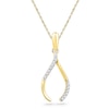 Thumbnail Image 1 of Diamond Accent Wishbone Pendant in 10K Gold