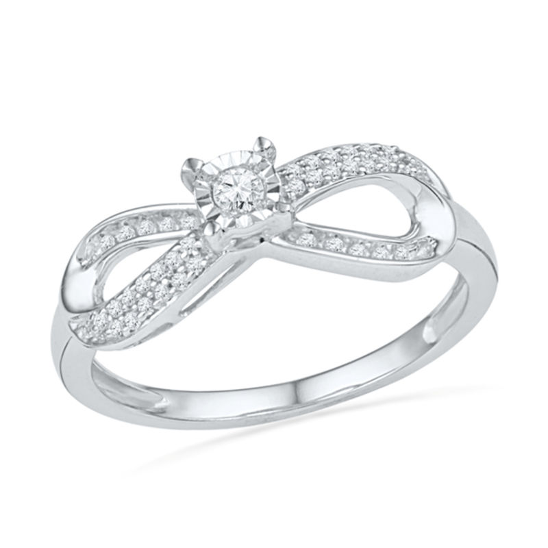 infinity diamond promise ring