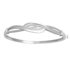 0.33 CT. T.W. Diamond Double Row Bypass Bangle in Sterling Silver